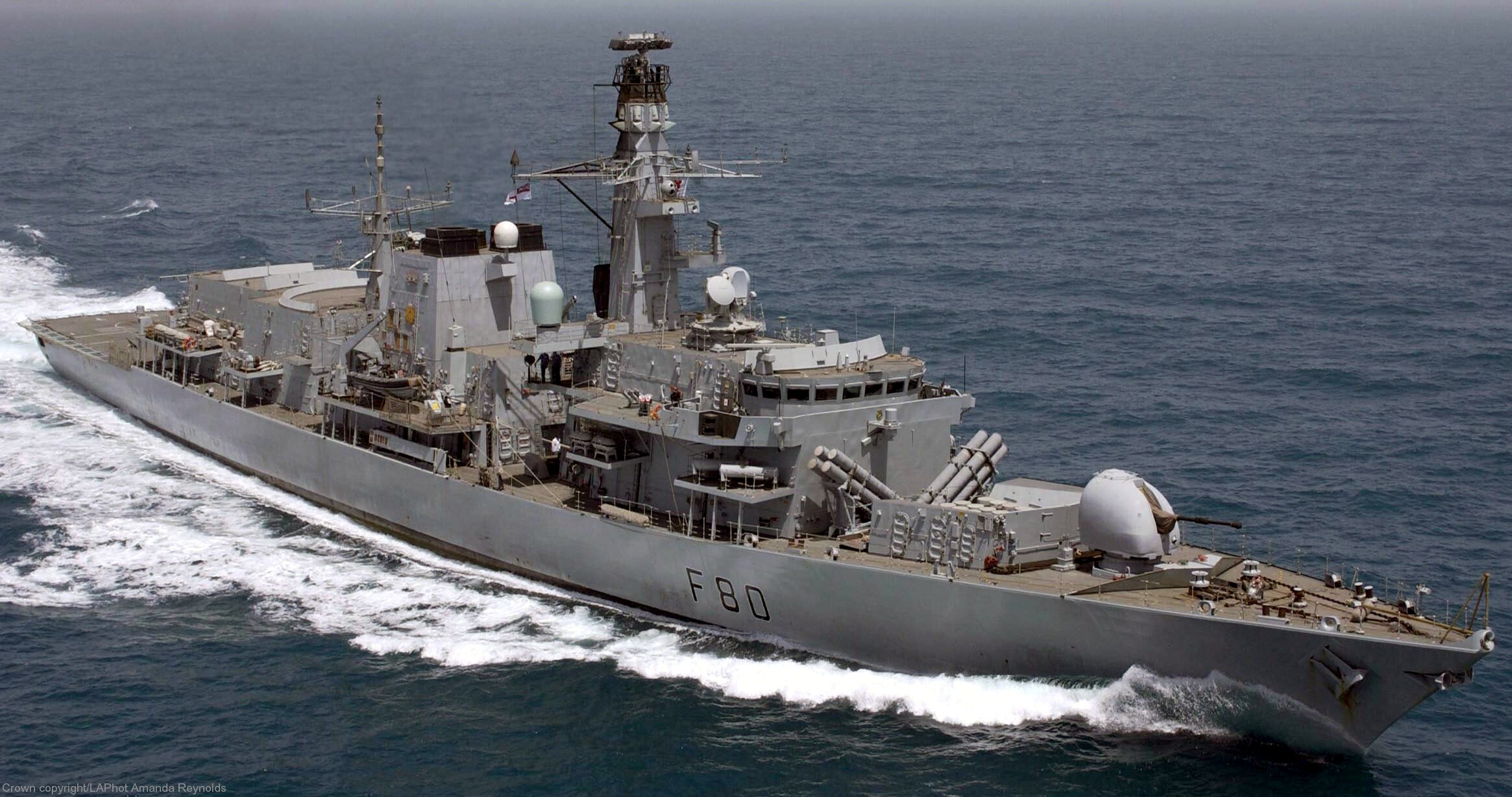 f-80 hms grafton type 23 duke class guided missile frigate ffg royal navy 02x gec marconi yls
