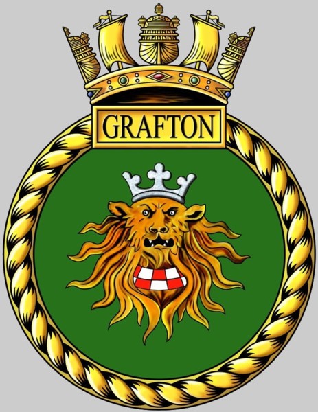 f-80 hms grafton insignia crest patch badge type 23 duke class frigate royal navy 02x