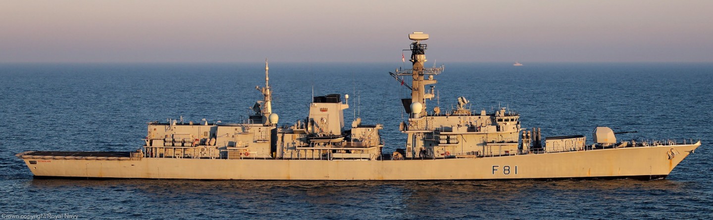 f-81 hms sutherland type 23 duke class guided missile frigate ffg royal navy 11