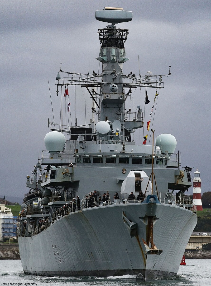 f-81 hms sutherland type 23 duke class guided missile frigate ffg royal navy 12
