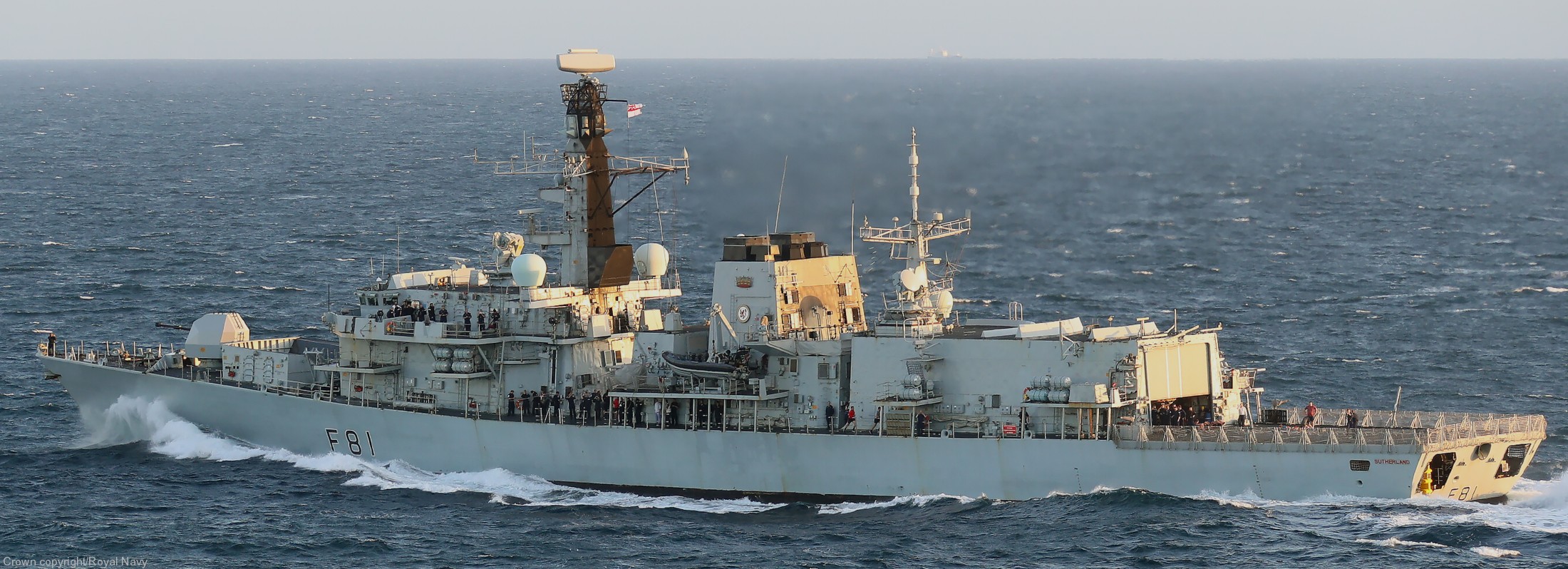 f-81 hms sutherland type 23 duke class guided missile frigate ffg royal navy 27