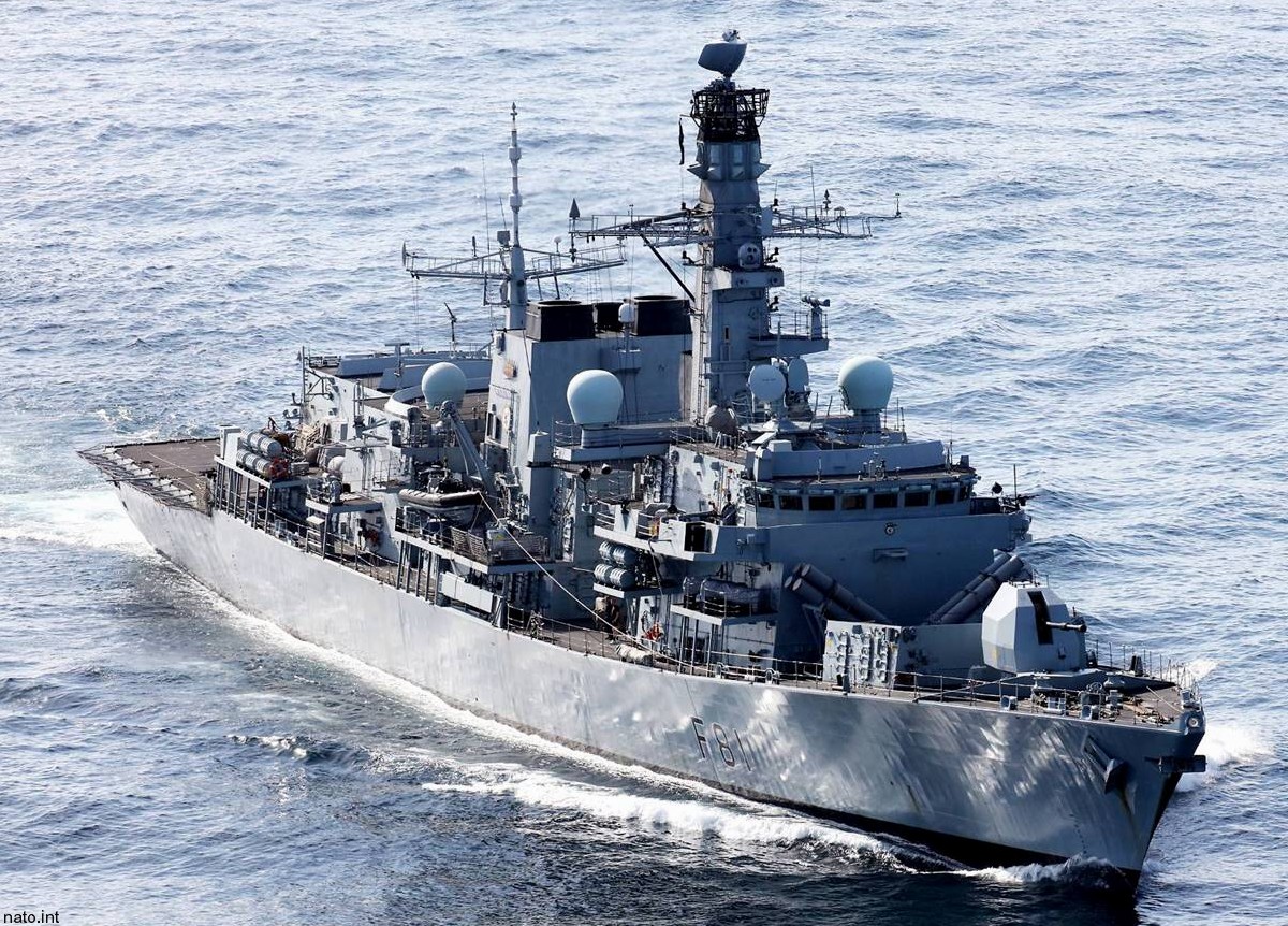 f-81 hms sutherland type 23 duke class guided missile frigate ffg royal navy 42