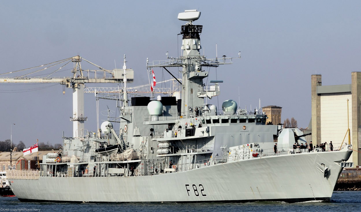 f-82 hms somerset type 23 duke class guided missile frigate ffg royal navy gec marconi ysl 40