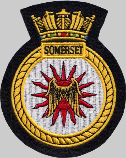 f-82 hms somerset insignia crest patch badge type 23 duke class frigate royal navy 02p