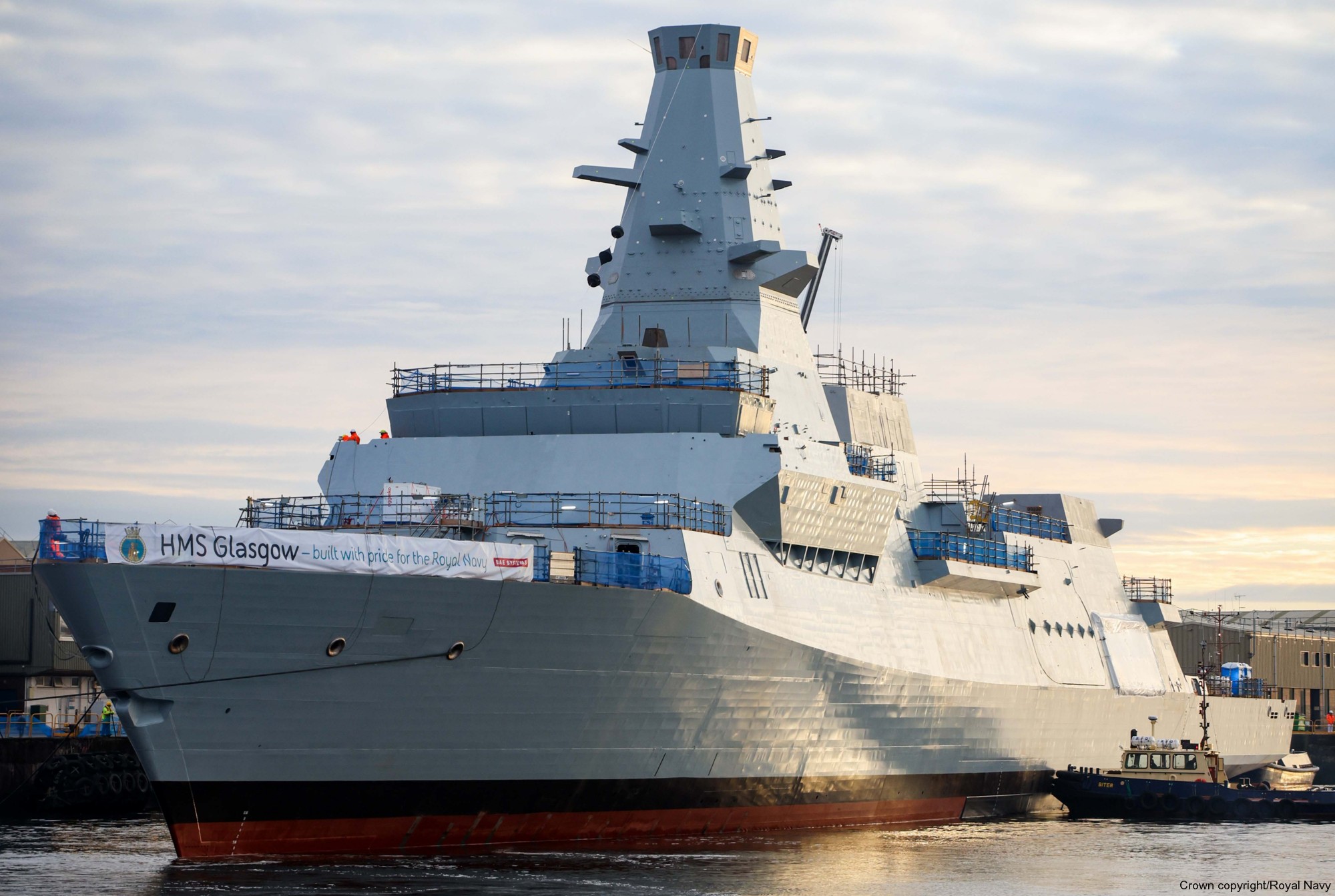 f-88 hms glasgow type 26 city class frigate global combat ship royal navy 14 launching clyde