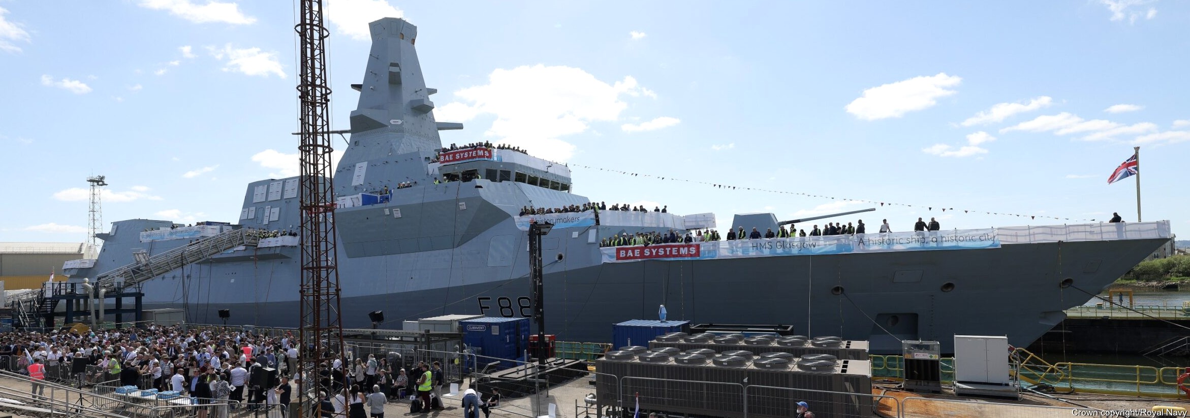 f88 hms glasgow type 26 city class frigate global combat ship royal navy christening bae scotstoun 2025 21