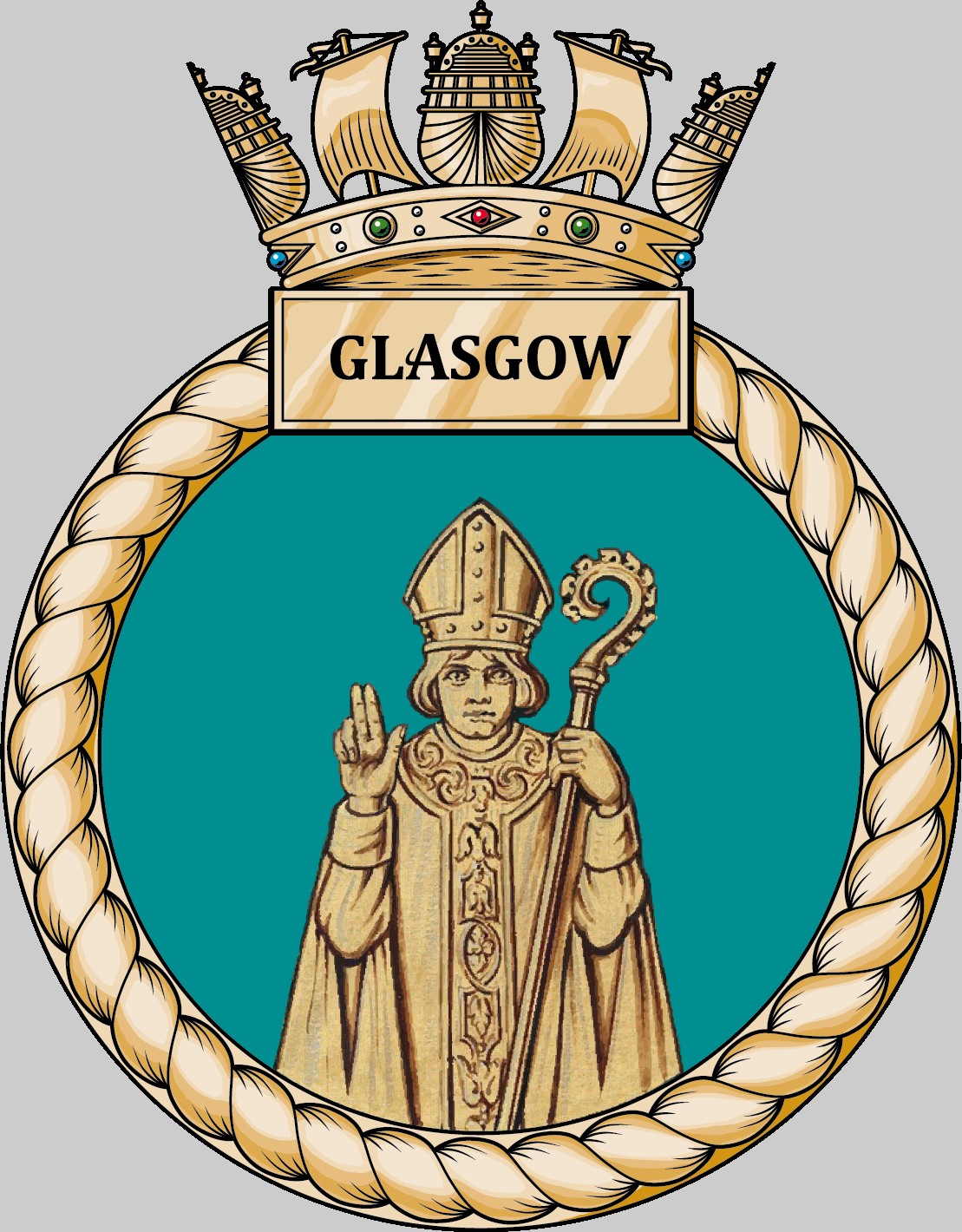 f-88 hms glasgow insignia crest patch badge type 26 city class frigate global combat ship royal navy 02x