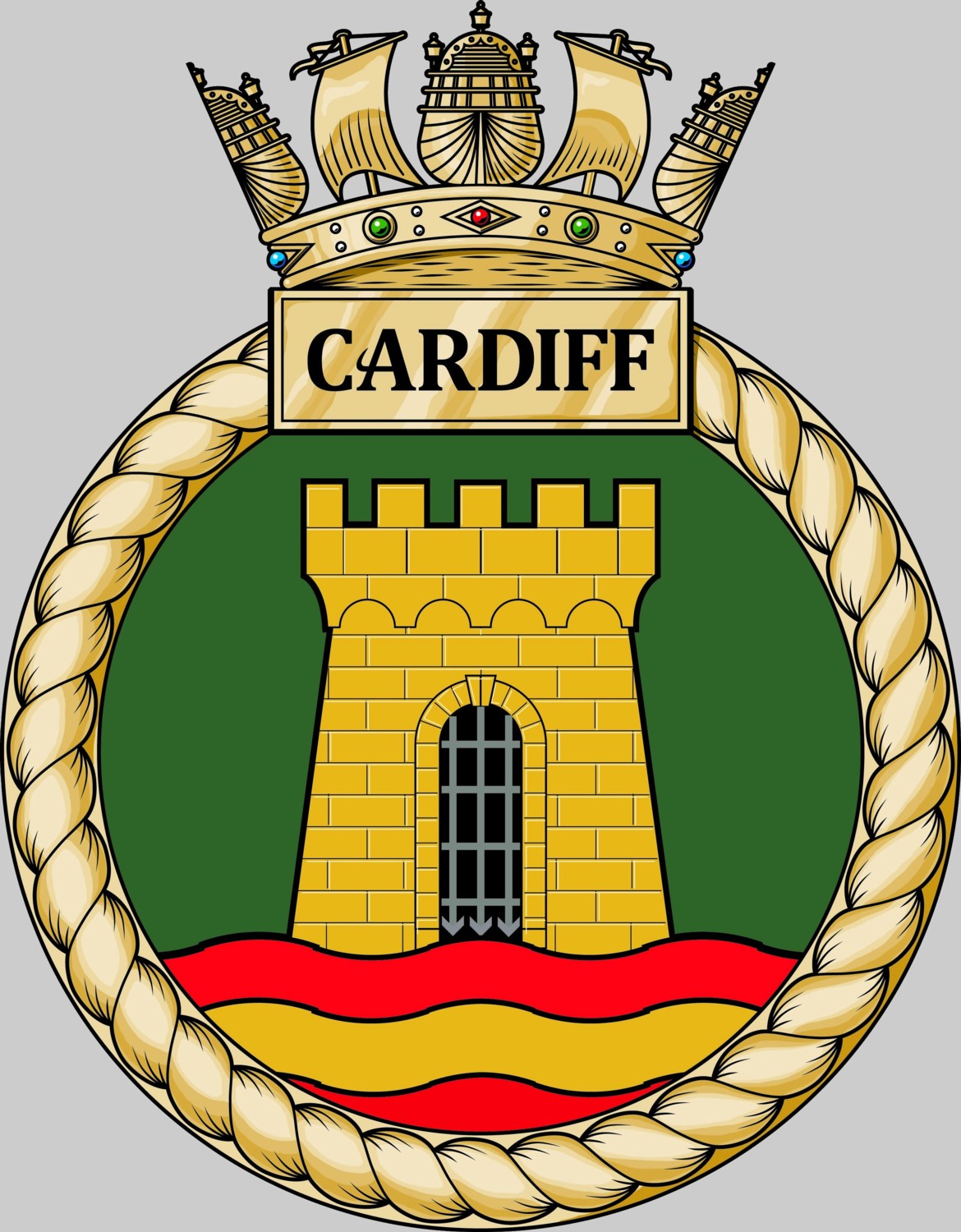 f-89 hms cardiff insignia crest patch badge type 26 city class frigate global combat ship royal navy 02c