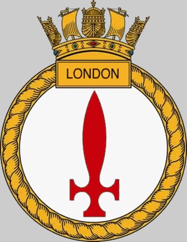 f-95 hms london insignia crest patch badge type 22 class frigate royal navy 02x