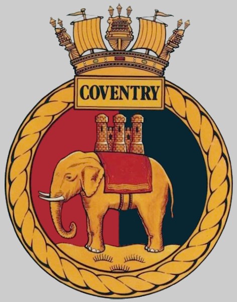f-98 hms coventry insignia crest patch badge frigate royal navy 02x