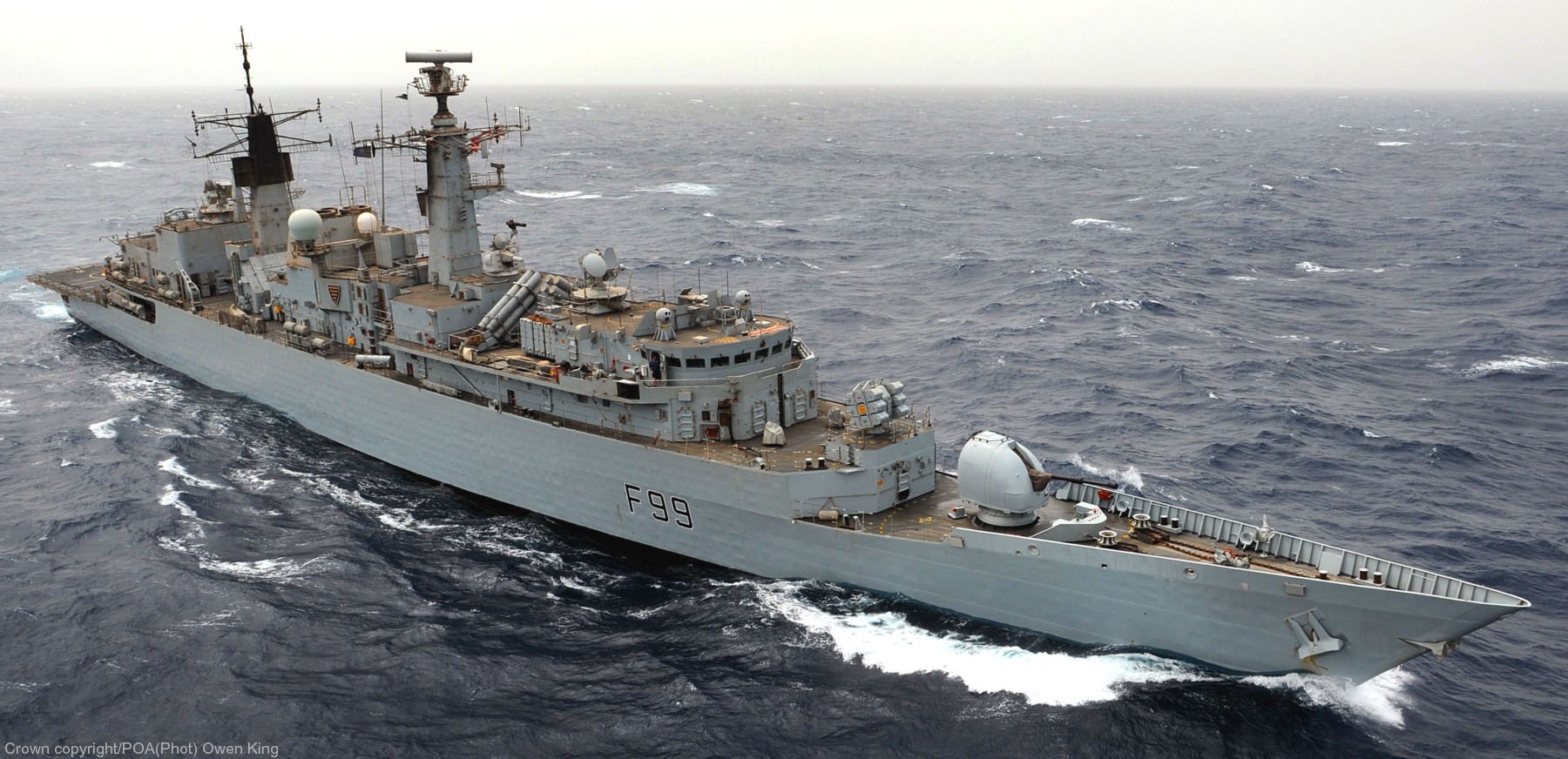 f 99 hms cornwall type 22 broadsword class frigate royal navy