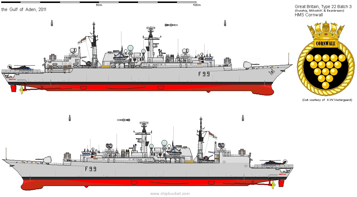hms cornwall f 99 type 22 frigate insignia crest