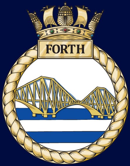 p222 hms forth insignia crest patch badge river class offshore patrol vessel opv royal navy 04c