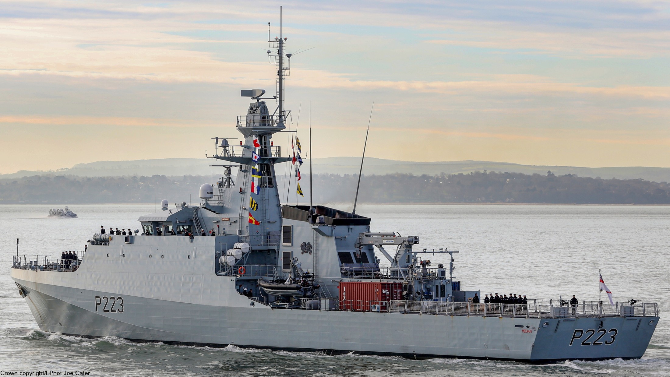 p223 hms medway insignia crest patch badge river class offshore patrol vessel opv royal navy 45x bae systems