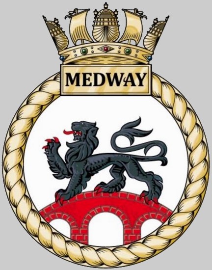p223 hms medway insignia crest patch badge river class offshore patrol vessel opv royal navy 02x