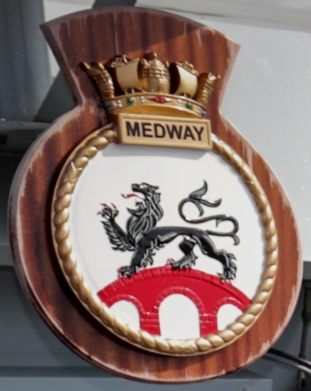 p223 hms medway insignia crest patch badge river class offshore patrol vessel opv royal navy 03c
