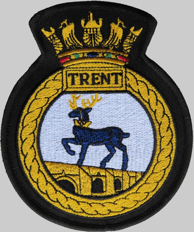 p224 hms trent insignia crest patch badge river class offshore patrol vessel opv royal navy 02p