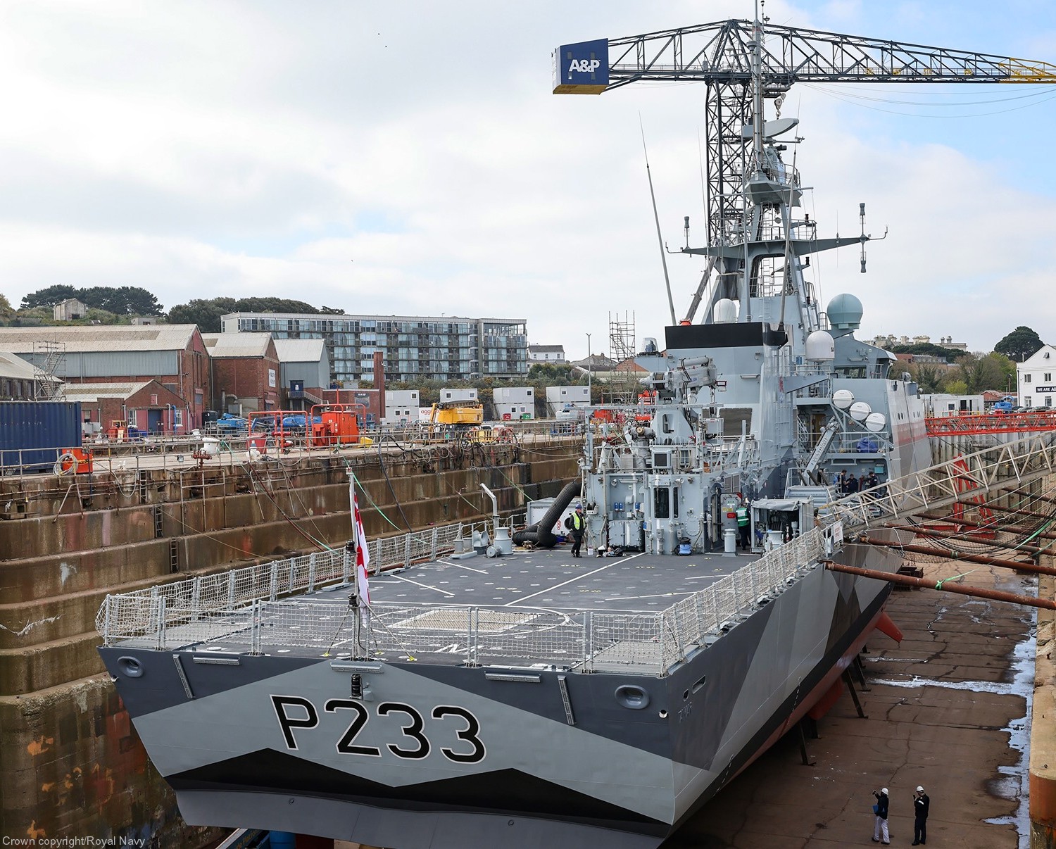 p233 hms tamar river class offshore patrol vessel opv royal navy 20 dry dock