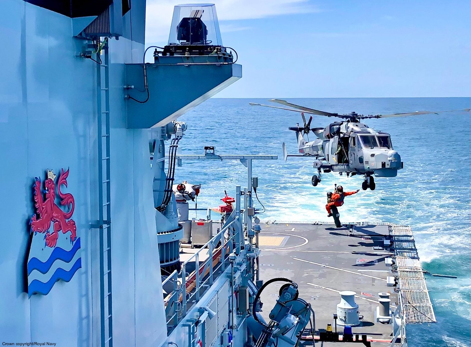 p233 hms tamar river class offshore patrol vessel opv royal navy 60 wildcat hma2 helicopter flight deck
