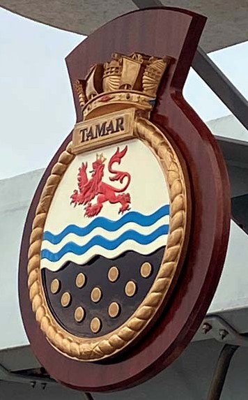 p233 hms tamar insignia crest patch badge river class offshore patrol vessel opv royal navy 03c
