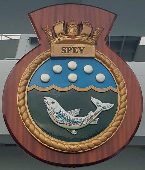 p234 hms spey insignia crest patch badge river class offshore patrol vessel opv royal navy 03c