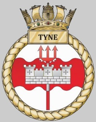 p281 hms tyne insignia crest patch badge river class opv royal navy 02x