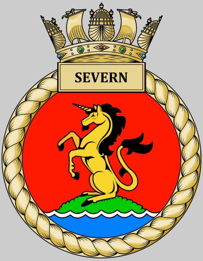 p-282 hms severn insignia crest patch badge river class opv royal navy 02x