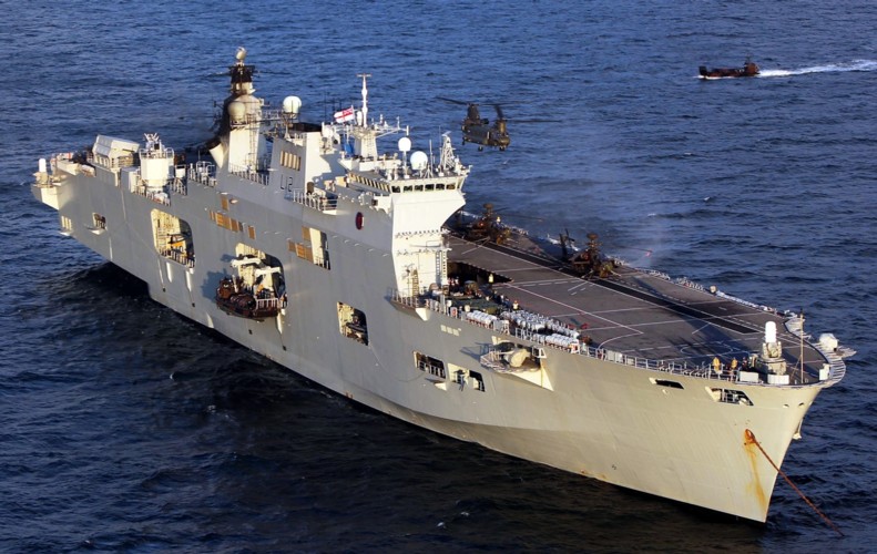 royal navy united kingdom amphibious aircraft carrier