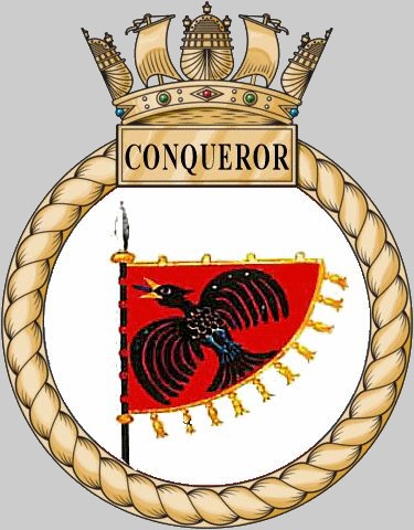 s48 hms conqueror insignia crest patch badge churchill class attack submarine ssn royal navy 03c
