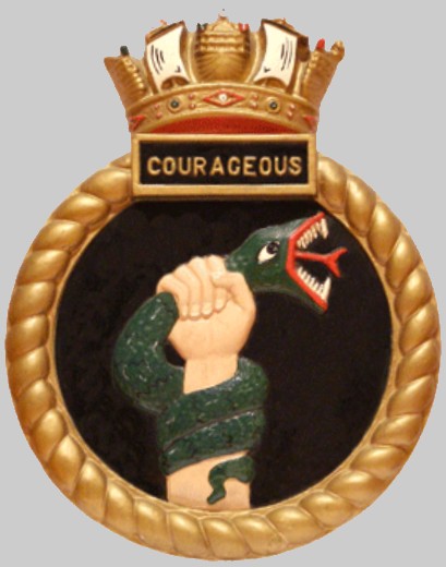s50 hms courageous insignia crest patch badge churchill class attack submarine ssn royal navy 02c