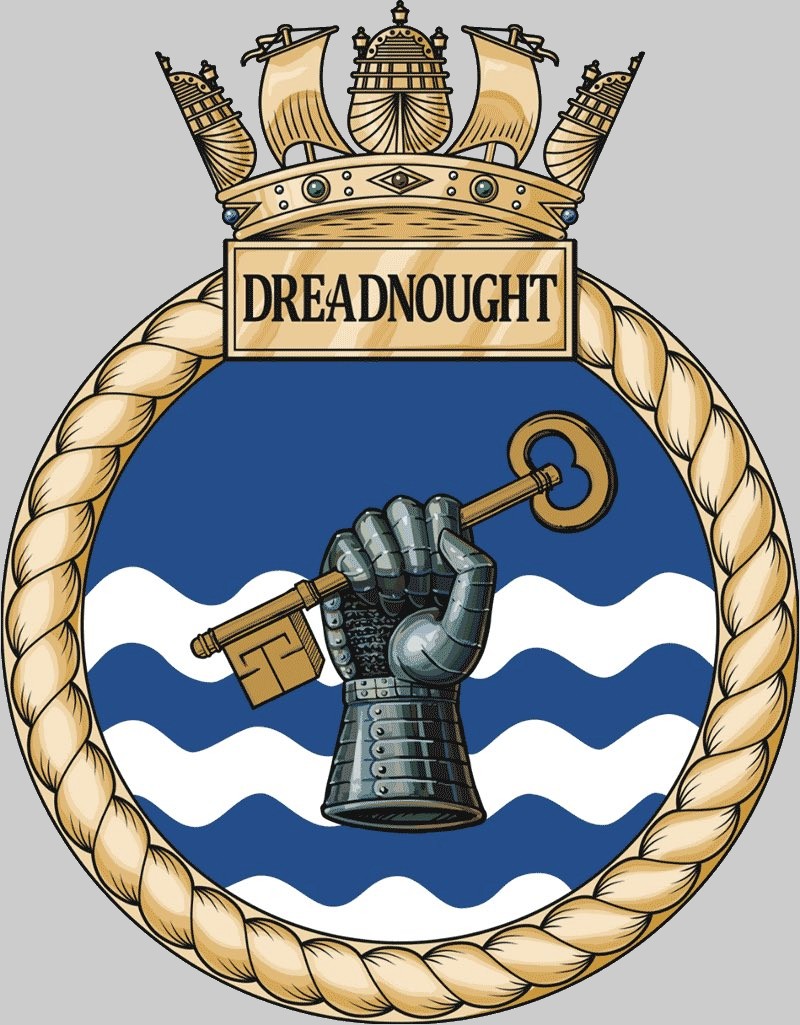 s101 hms dreadnought insignia crest patch badge attack submarine nuclear powered ssn royal navy 02x