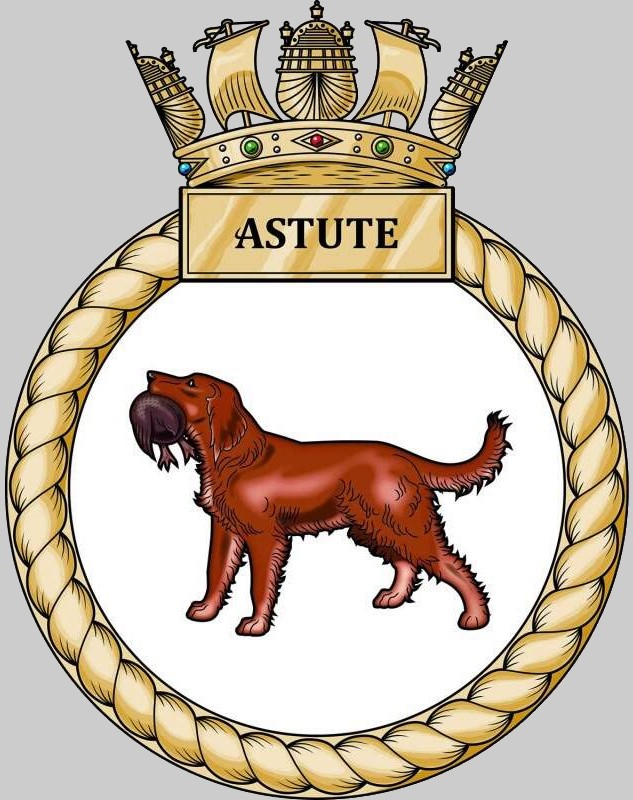 s119 hms astute insignia crest patch badge attack submarine ssn hunter killer royal navy 02c
