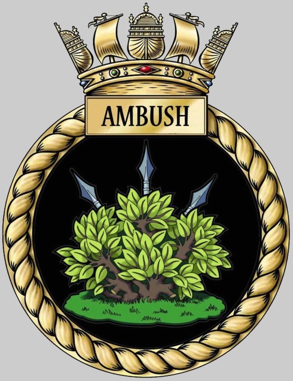 s120 hms ambush s-120 insignia crest patch badge astute class attack submarine ssn royal navy 02x