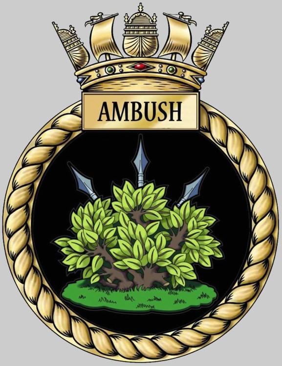 s120 hms ambush s-120 insignia crest patch badge astute class attack submarine ssn royal navy 02x