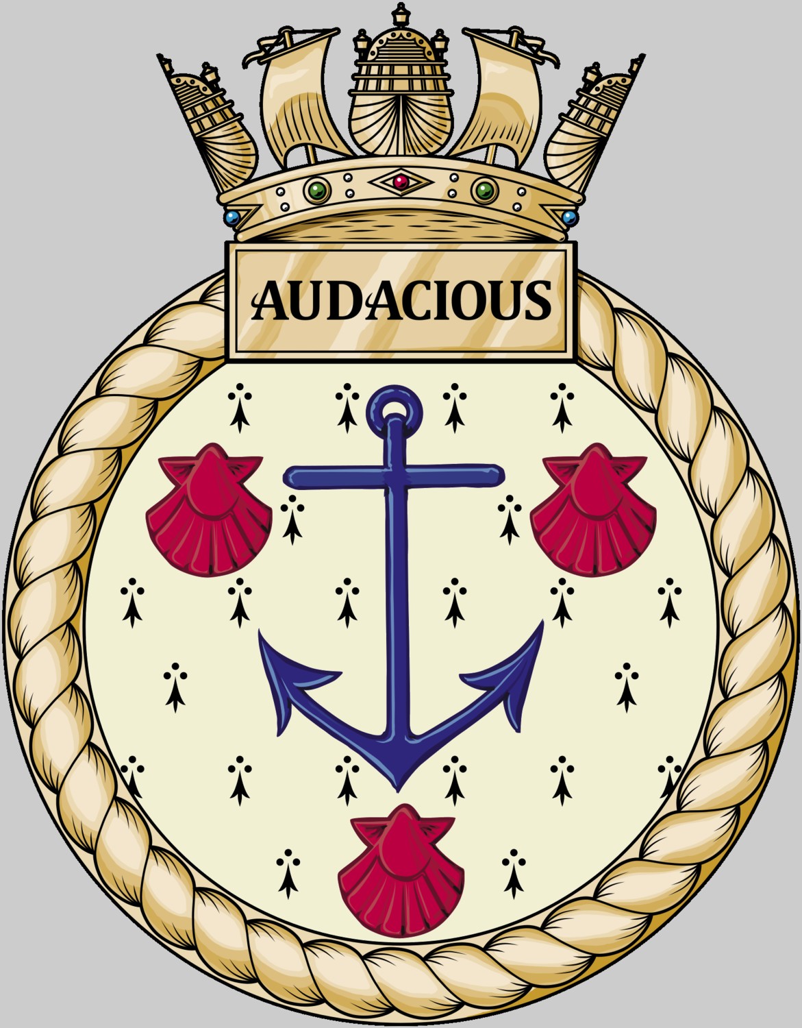 s122 hms audacious insignia crest patch badge astute class attack submarine ssn royal navy 03c
