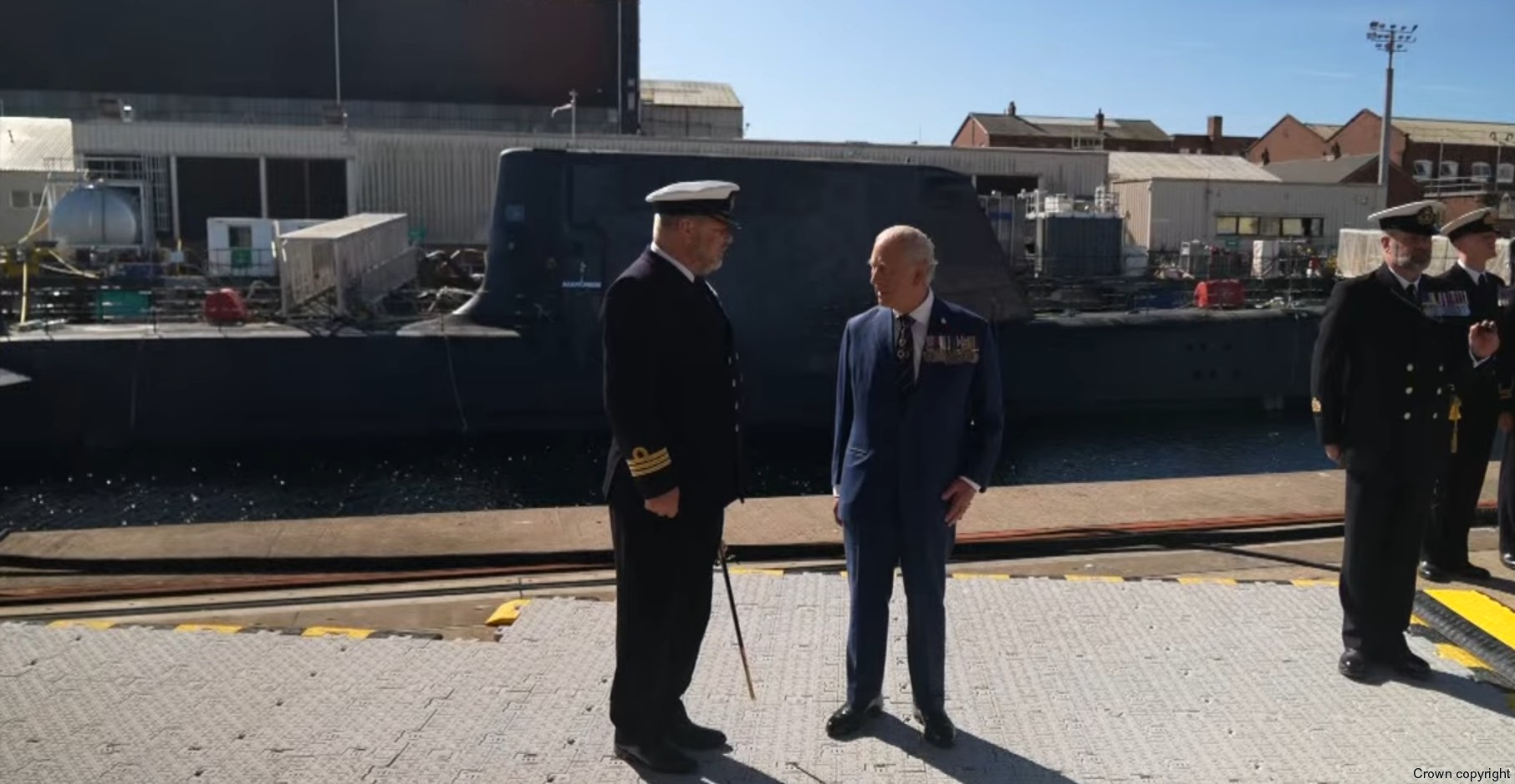 s124 hms agamemnon astute class attack submarine royal navy commissioning king charles iii 2025 barrow in furness