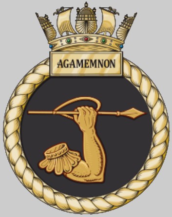 s124 hms agamemnon insignia crest patch badge astute class attack submarine royal navy 02x