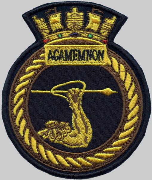 s124 hms agamemnon insignia crest patch badge astute class attack submarine royal navy 02p