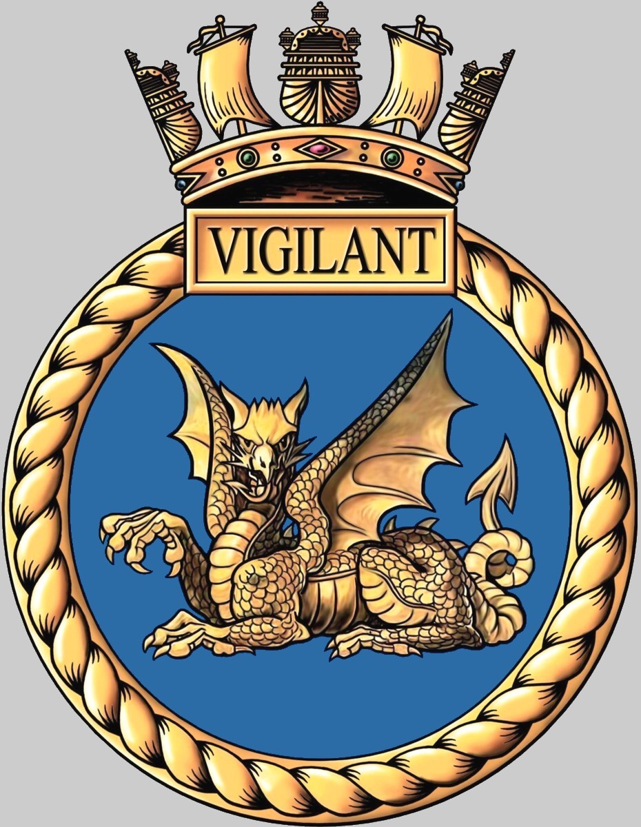 s30 hms vigilant insignia crest patch badge vanguard class ballistic missile submarine ssbn royal navy 03c