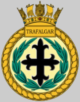 s107 hms trafalgar insignia crest patch badge class attack submarine hunter killer royal navy 02c