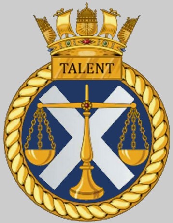 s92 hms talent trafalgar class insignia crest patch badge attack submarine hunter killer royal navy 02c
