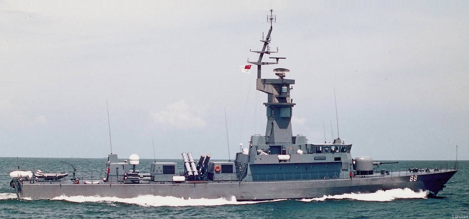 victory class missile corvette singapore navy 88 rss iai rafael barak sam rgm-84 harpoon ssm 02