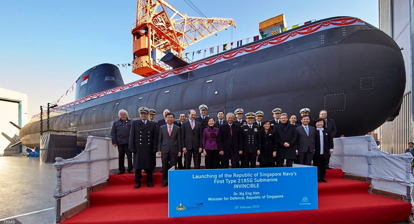 invincible class type 218sg attack submarine ssk aip republic singapore navy thyssen krupp marine systems kiel 11