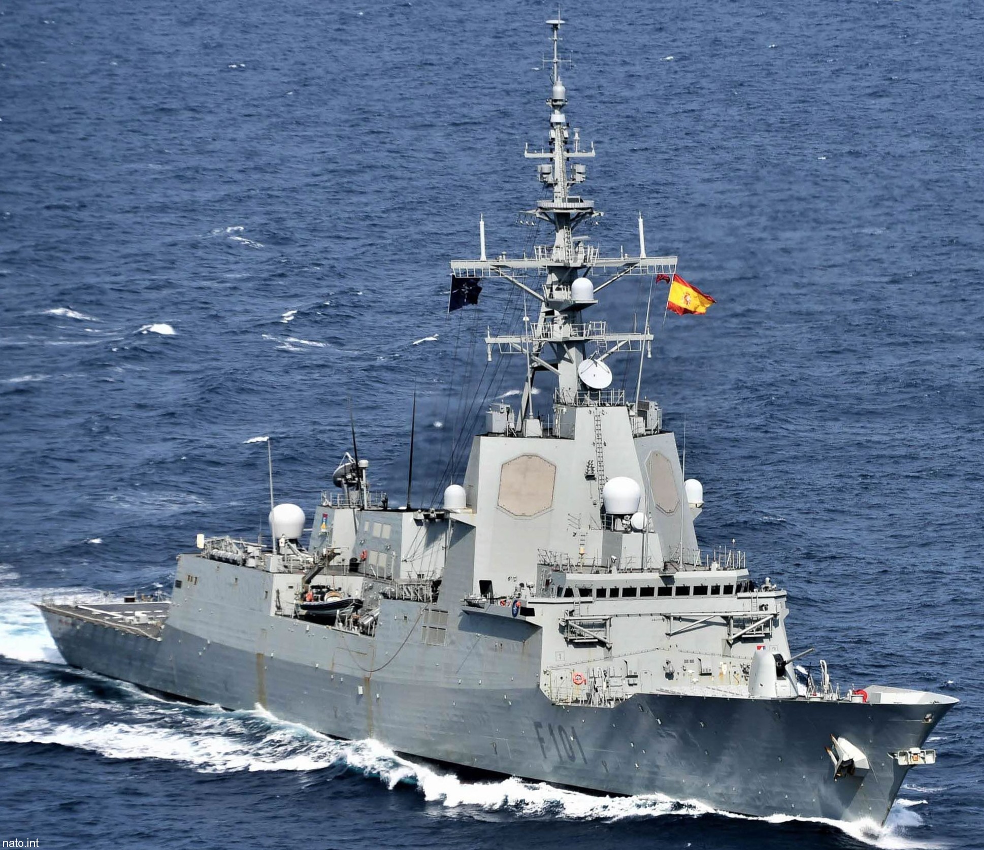 sps alvaro de bazan f101 f-100 class guided missile frigate ffg spanish navy armada espanola nato snmg 20