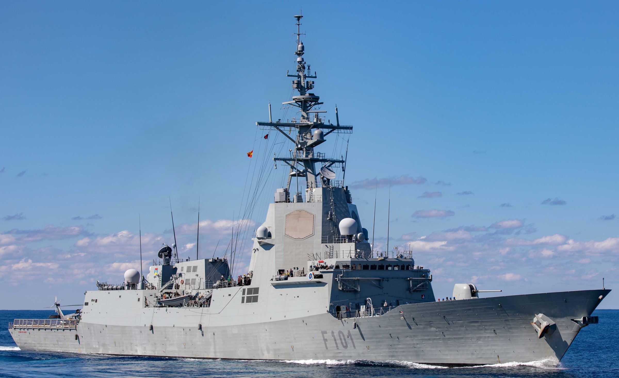 sps alvaro de bazan f101 f-100 class guided missile frigate ffg spanish navy armada espanola 26