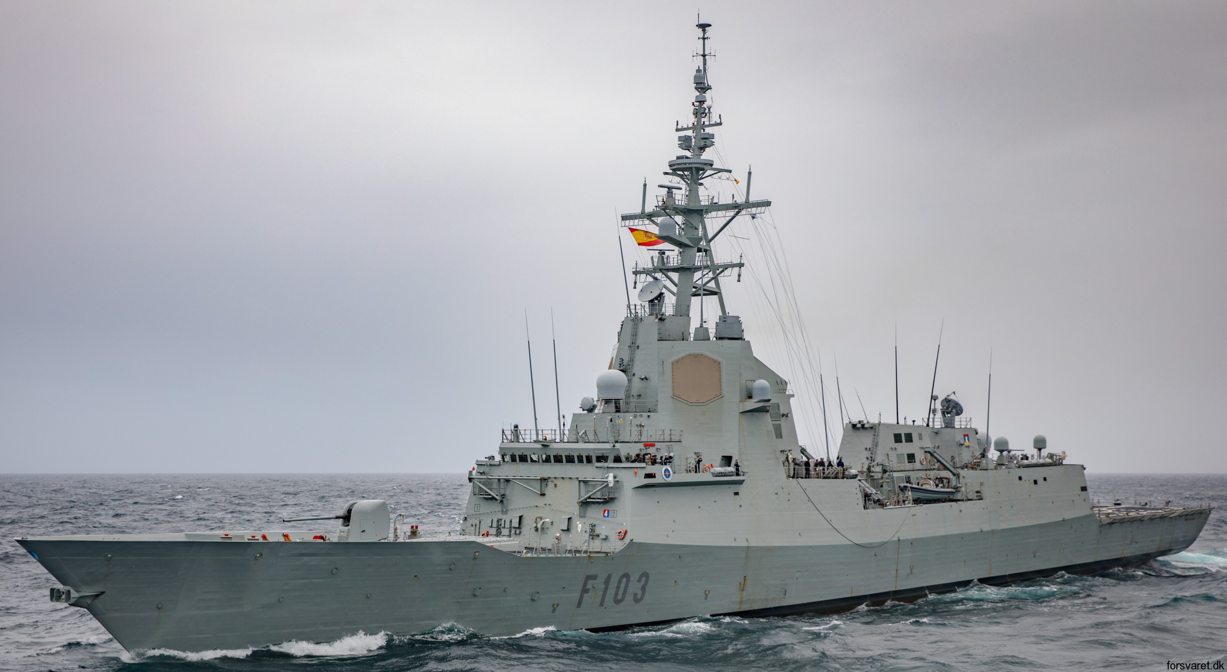 sps blas de lezo f103 alvaro de bazan class guided missile frigate ffg spanish navy armada izar ferrol 16x