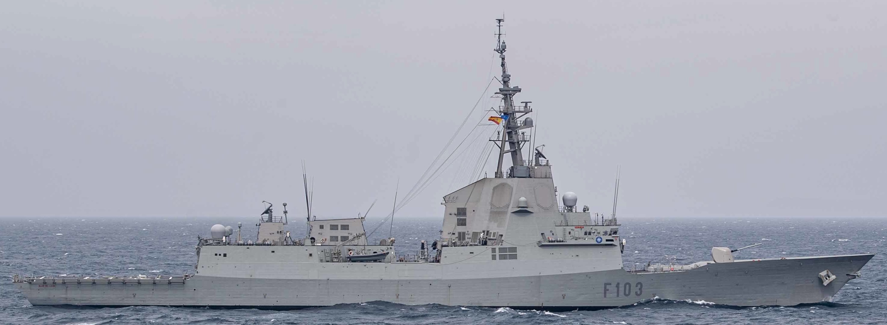 sps blas de lezo f103 alvaro de bazan class guided missile frigate ffg spanish navy armada 23