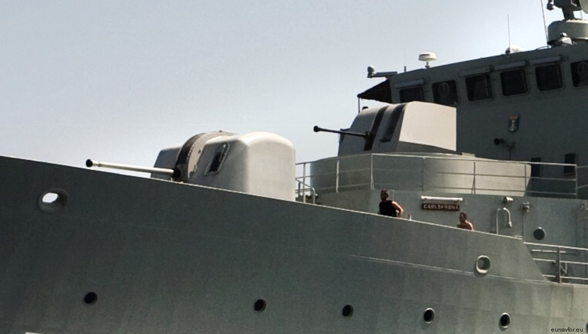 p04 hswms carlskrona hms ocean patrol vessel opv swedish navy svenska marinen försvarsmakten bofors 57mm 40/l70 gun 14a