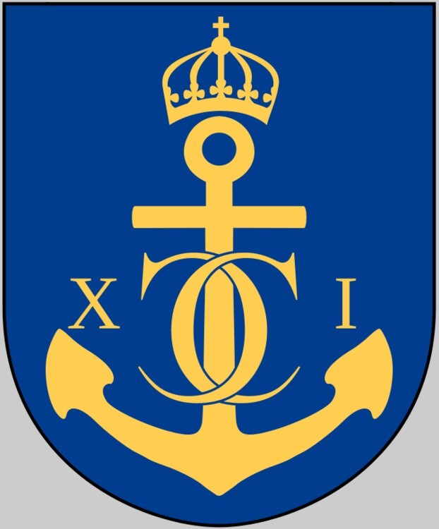 p04 hswms carlskrona insignia crest patch badge hms ocean patrol vessel opv swedish navy svenska marinen försvarsmakten 02x