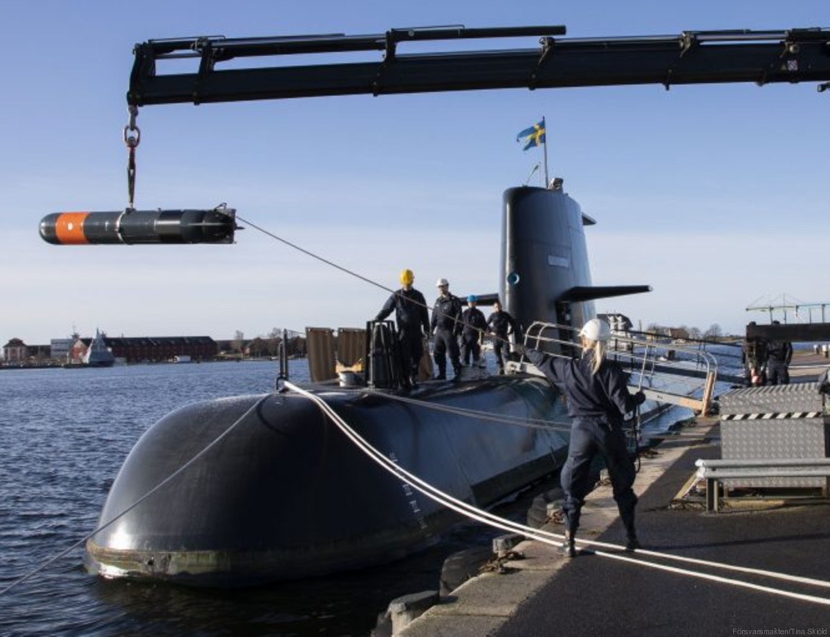 gotland class a19 submarine ssk aip hswms hms halland uppland swedish navy svenska marinen försvarsmakten torped-45 10
